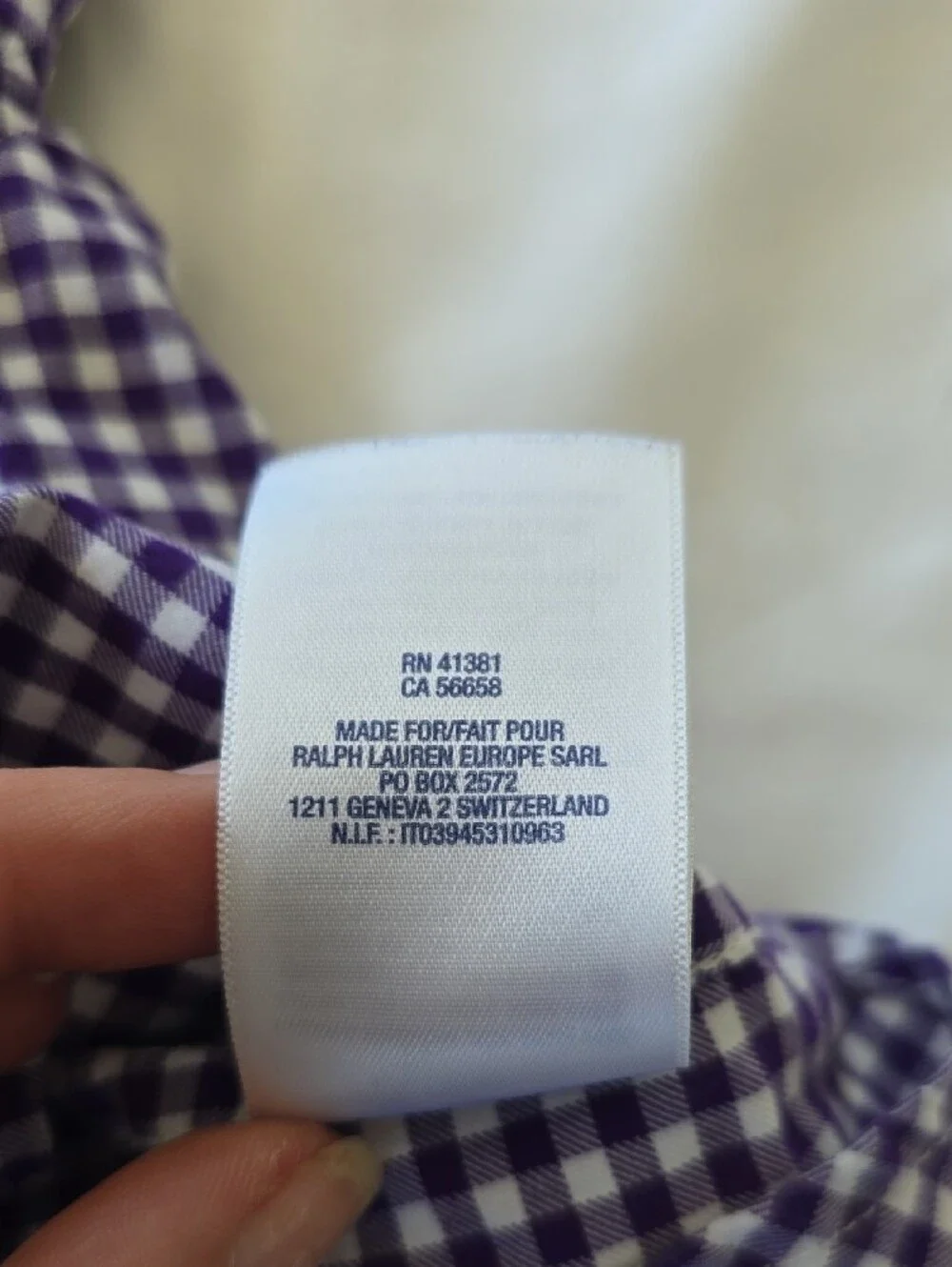 Ralph Lauren Purple Gingham Button-Down Shirt for Kids